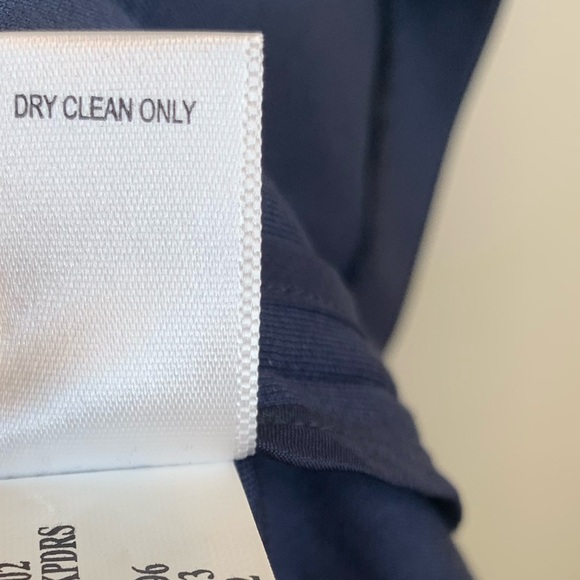 NWT Banana Republic two tone cream and dark blue dress career size 14 - Picture 8 of 11